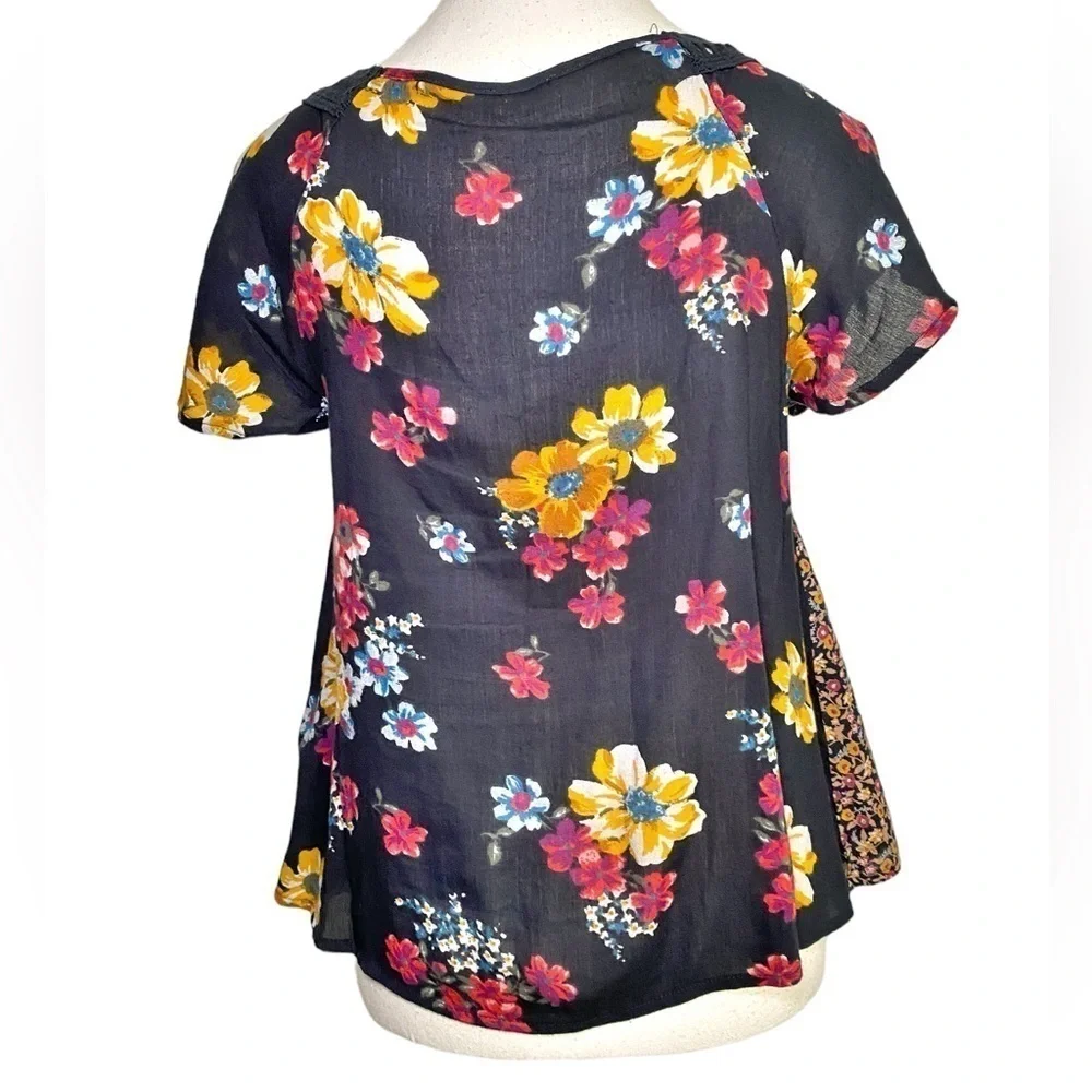 Hollister Y2K Baby Doll Patchwork Bohemian Floral Top - Picture 2 of 14